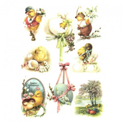 Rice decoupage paper A4 ITD R485 easter eggs