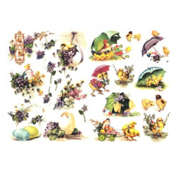 Papier ryżowy do decoupage A4 ITD R488 wielkanoc - sklep plastyczny -