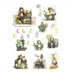 Decoupage Rice Paper A4 ITD R075 easter baby angels