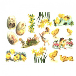 Papier ryżowy do decoupage A4 ITD R073 wielkanocne elementy - sklep pl