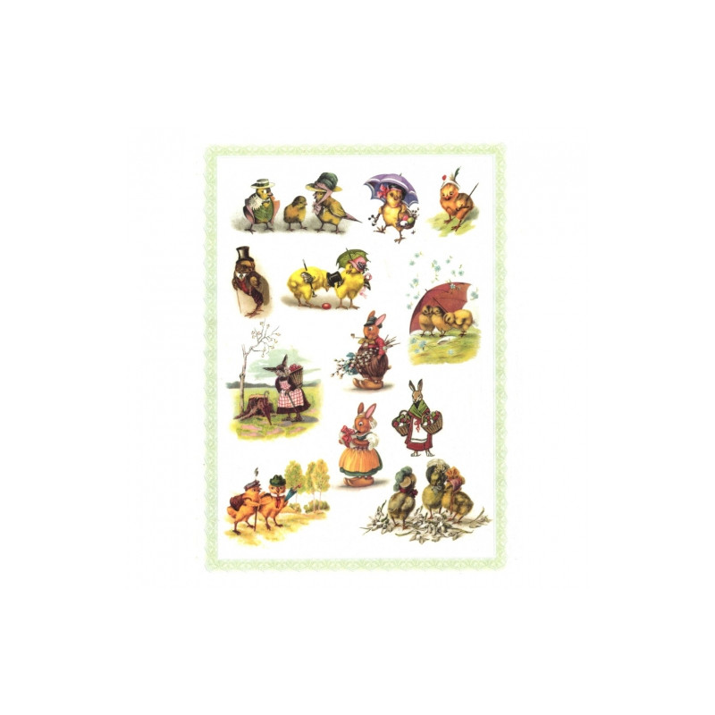 Papier ryżowy do decoupage A4 ITD R285 wielkanoc - sklep plastyczny -