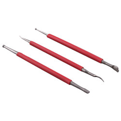 Metal tools for ceramics 3pcs - art store - craze for plas