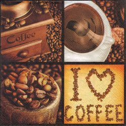 Napkin for decoupage Maki 24-039601 i love coffe