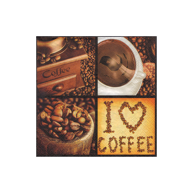 Napkin for decoupage Maki 24-039601 i love coffe