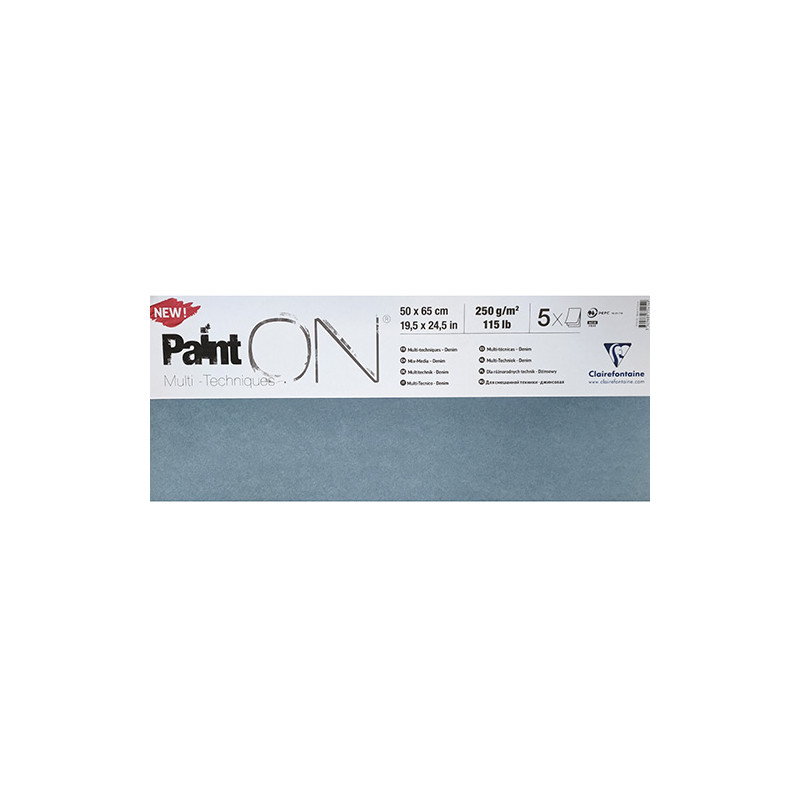Clairefontaine paint on denim 50x65 250g 5 sheets
