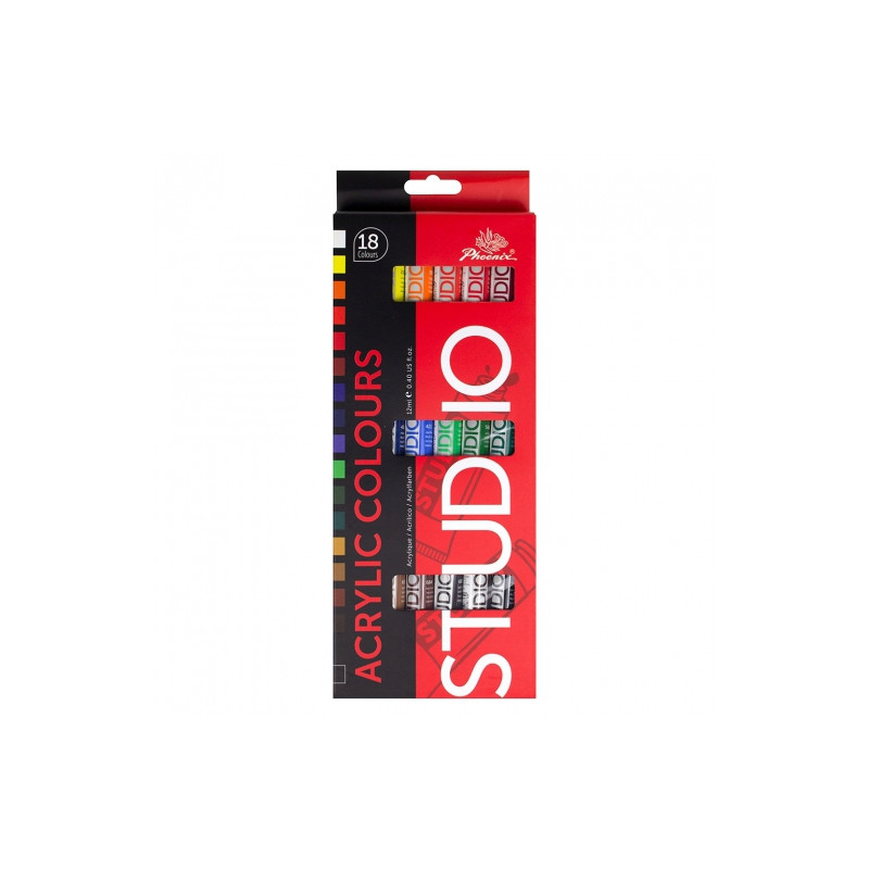 Phoenix set of acrylic paints 18 colours