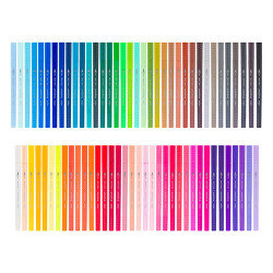 Bruynzeel fineliners brush pen zestaw 72 sztuki - sklep plastyczny - s
