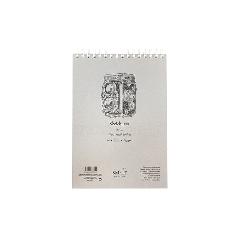 SM-LT sketch pad bristol szkicownik spirala 185g  - sklep plastyczny -