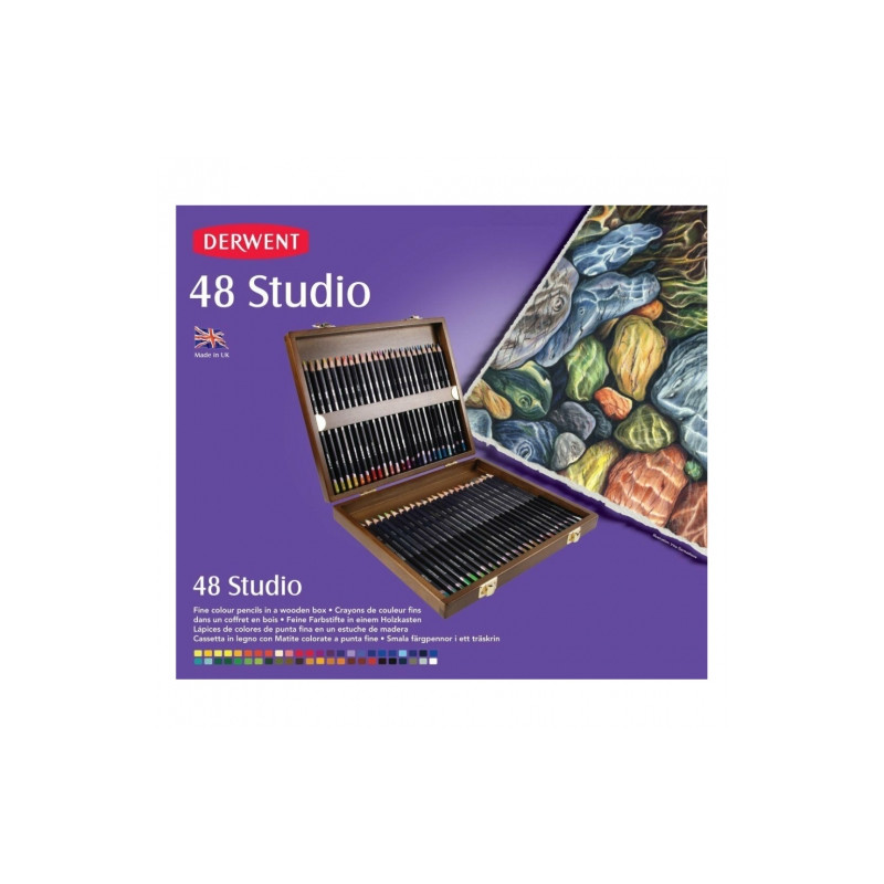 Derwent studio crayons 48 ​​pcs wooden box