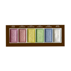 Kuretake gansai tambi pearl colors watercolor set of 6