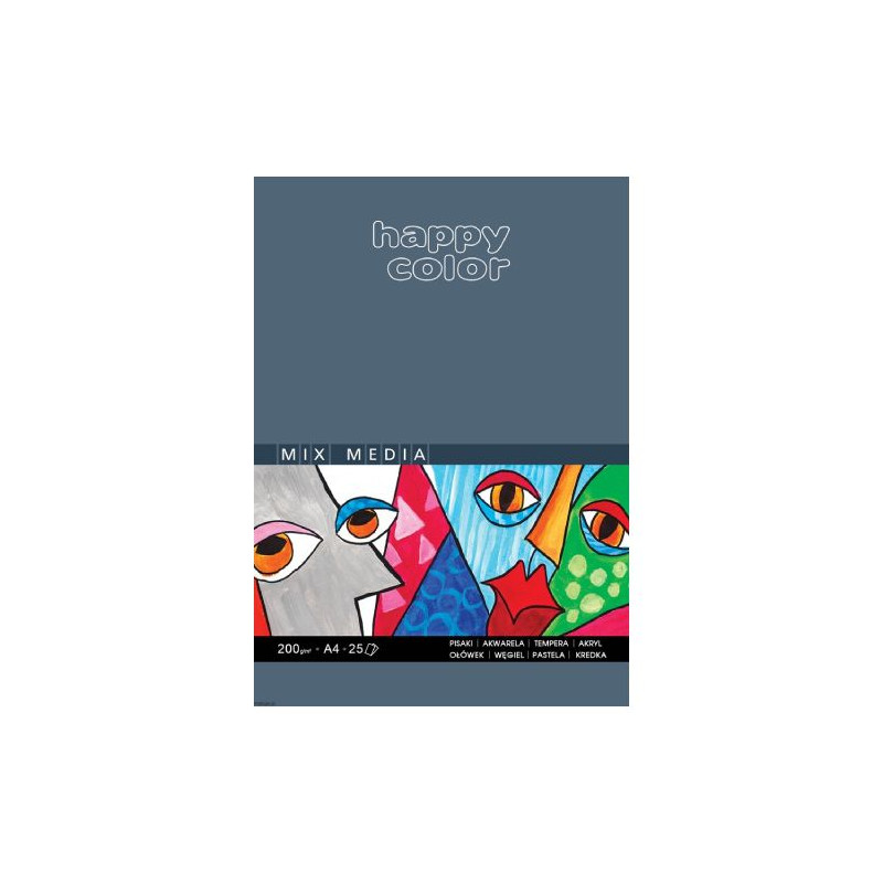 Blok Happy Color mix media 200g 25ark - sklep plastyczny - szał dla pl