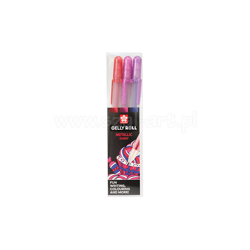 Set of 3 gel pens Gelly Roll Metallic Sweet - szal art - sklep plastyc