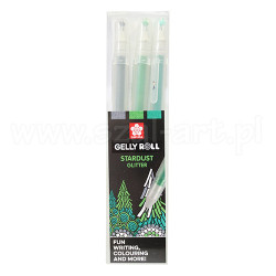 Set of 3 gel pens Gelly Roll Stardust Forest - szal art - sklep plasty
