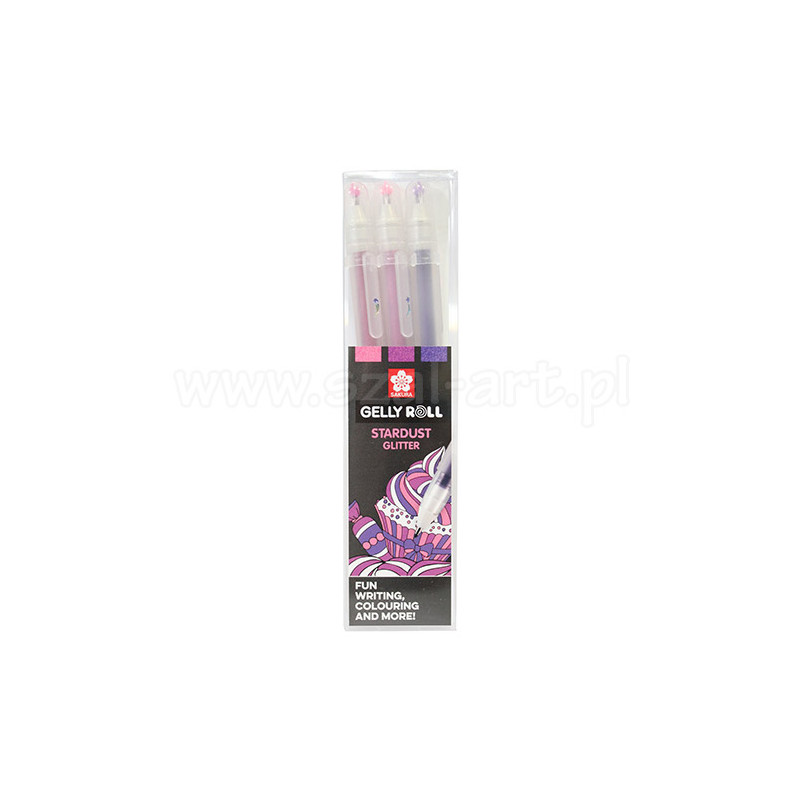 Sakura gelly roll stardust sweet zestaw 3 długopisów żelowych - sklep