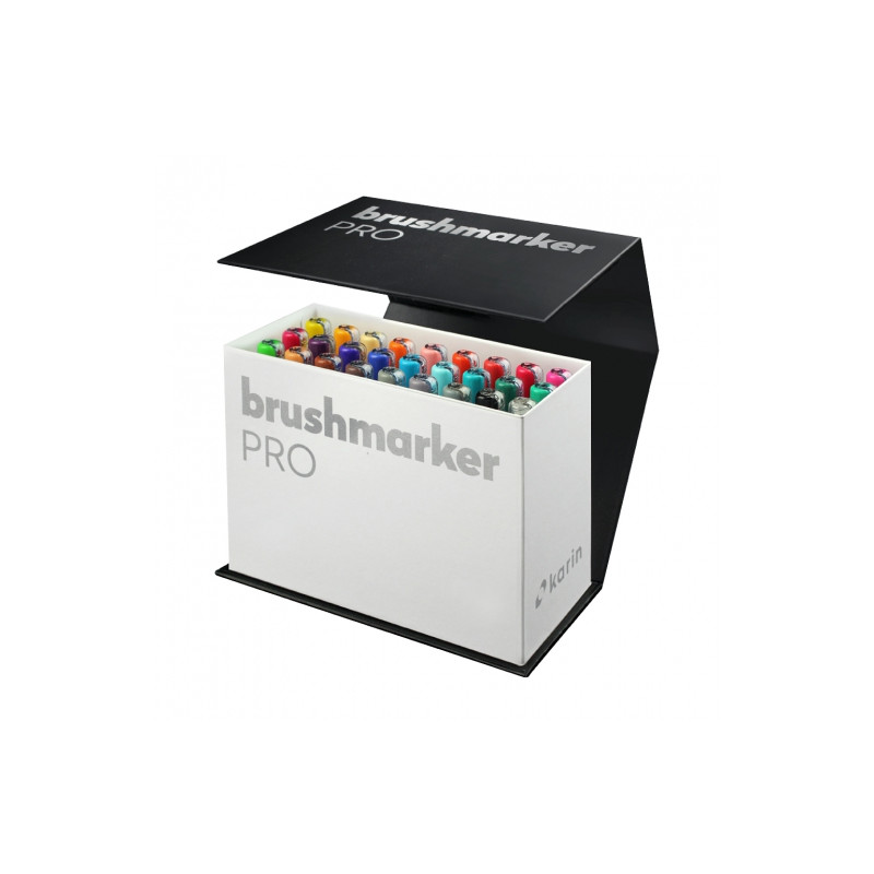 Karin brushmarker pro zestaw 26 markerów minibox - sklep plastyczny -