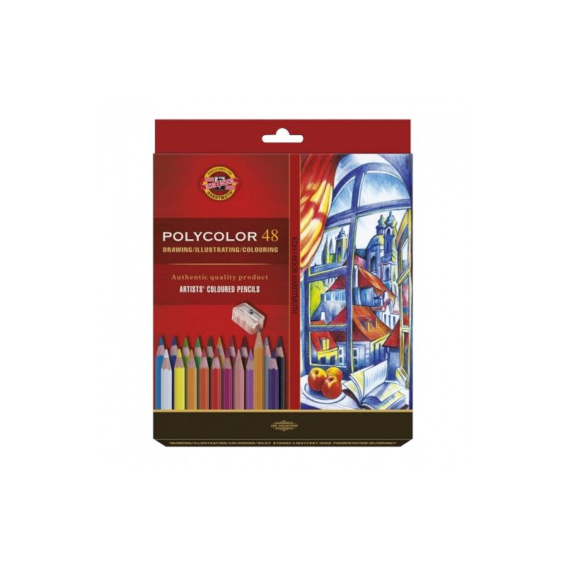 Koh-i-noor polycolor set of 48 artistic cardboard box pencils