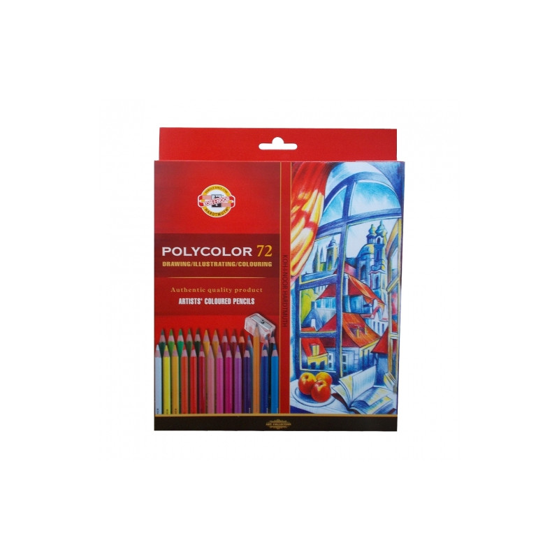 Koh-i-noor polycolor set of 72 artistic cardboard box pencils