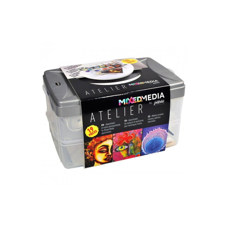 Pebeo mixed media atelier paint set + accessories