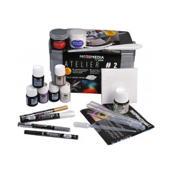 Pebeo mixed media atelier 2 zestaw farb + akcesoria - sklep plastyczny