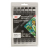 Kuretake zestaw 12 markerów kurecolor twin ws cool gray - sklep plasty