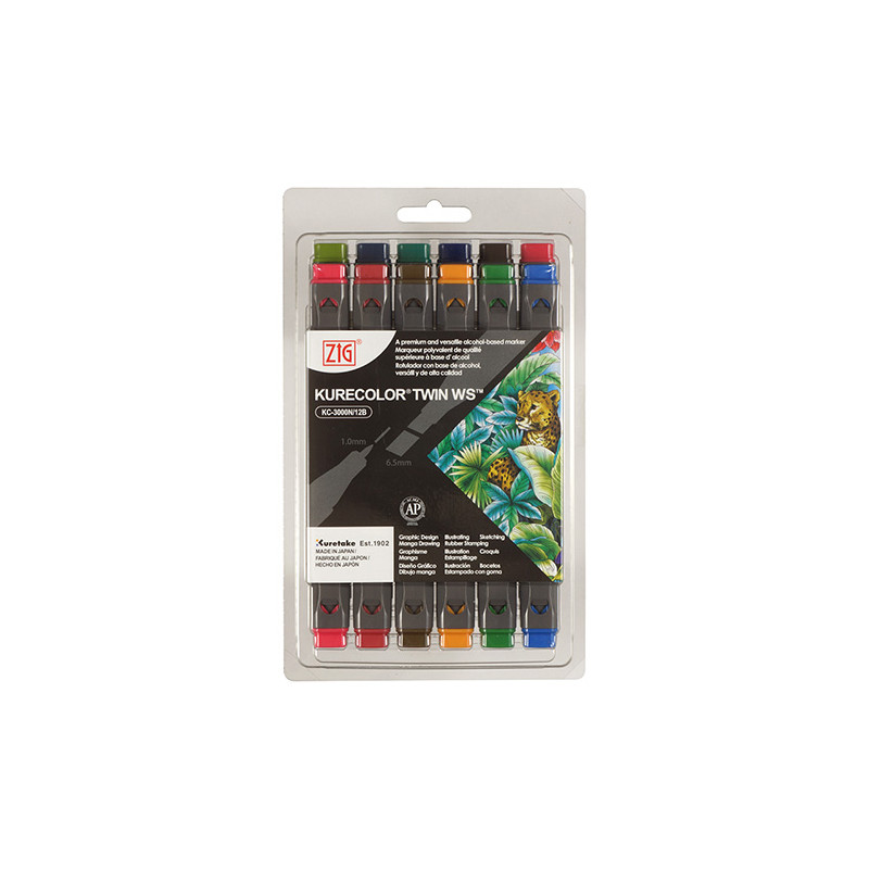 Kurecolor Twin WS Deep set of 12 markers- szal art - sklep plastyczny