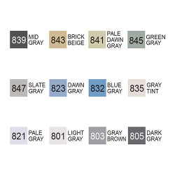 Kurecolor Twin WS Gray set of 12 markers - szal art - sklep plastyczny