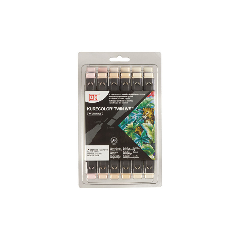 Kurecolor Twin WS Neutral&Natural set of 12 markers- szal art - sklep