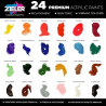 Zieler premium acrylic zestaw farb akrylowych 24x22ml - sklep plastycz