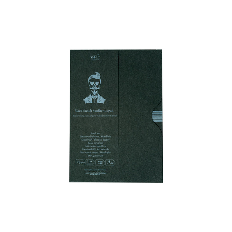SM-LT sketch pad black blok w etui A4 165g 30ark - sklep plastyczny -
