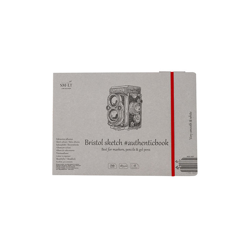 SM-LT bristol pad sewn with a rubber band 24.5x17.6 cm 185g 18sheets