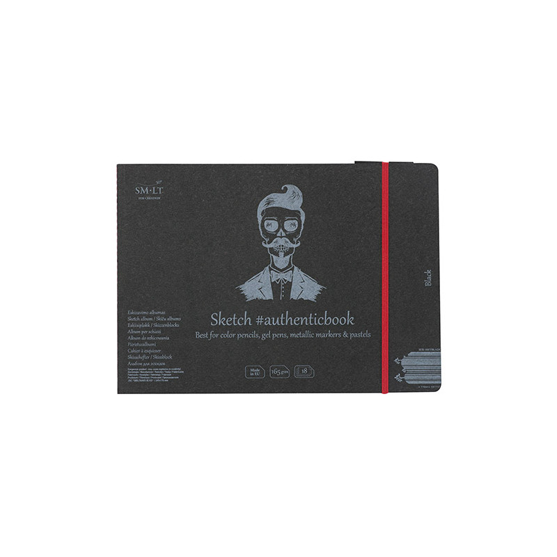 SM-LT sketch blok szyty z gumką 17,5x24cm 165g 18ark - sklep plastyczn