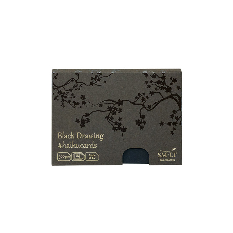 Haiku SM-LT black drawing cards in a box 300g 24ark
