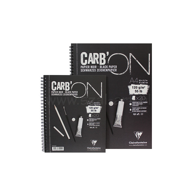 Blok Clairefontaine carbon 120g 20ark