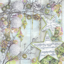 Napkin for decoupage Maki 5-016201 Christmas stars