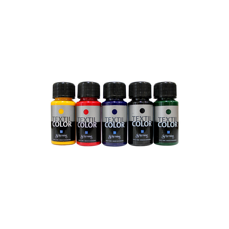Schjerning textil color zestaw 5 farb do tkanin jasnych 50ml - sklep p