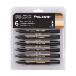 Winsor&Newton promarker skin tones 2 zestaw 6 kolorów 0290115 - sklep