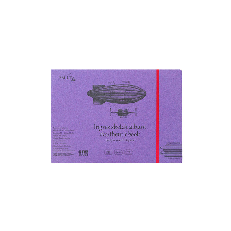 SM-LT ingres sketch sketchpad sewn with an elastic band 175x245m
