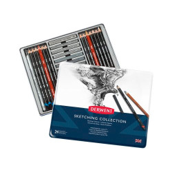 Derwent sketching collection zestaw 24 sztuk - sklep plastyczny - szał