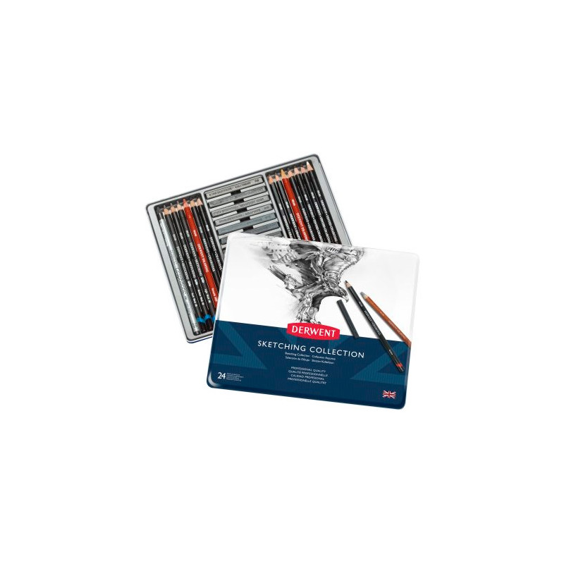 Derwent sketching collection zestaw 24 sztuk - sklep plastyczny - szał