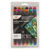Kuretake a set of 12 kurecolor twin ws in brilliant pens - szal art -