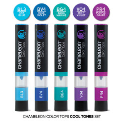 Chameleon color tops cool tones zestaw 5 sztuk - sklep plastyczny - sz