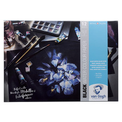 Blok Talens van gogh black watercolour paper 360g 12 sheets - szal art