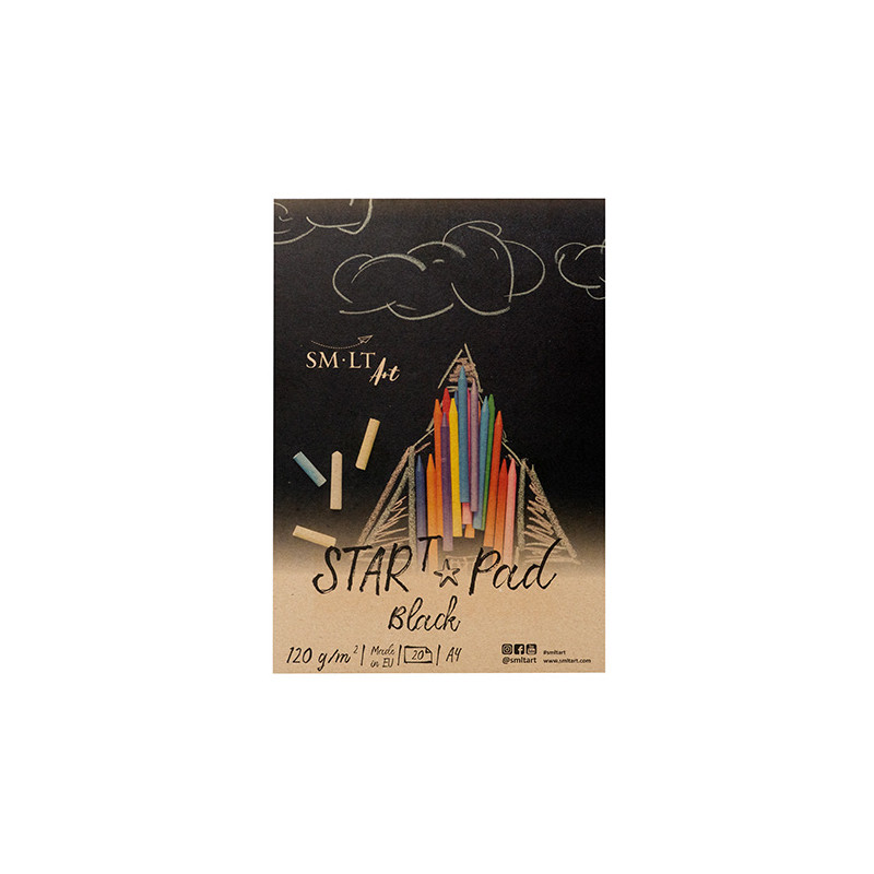 Blok SM-LT art start pad black 120g 20 arkuszy - sklep plastyczny - sz