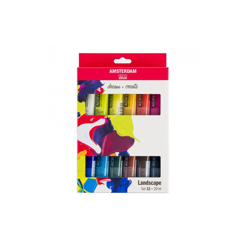Talens amsterdam zestaw farb akrylowych 12x20ml landscape - sklep plas