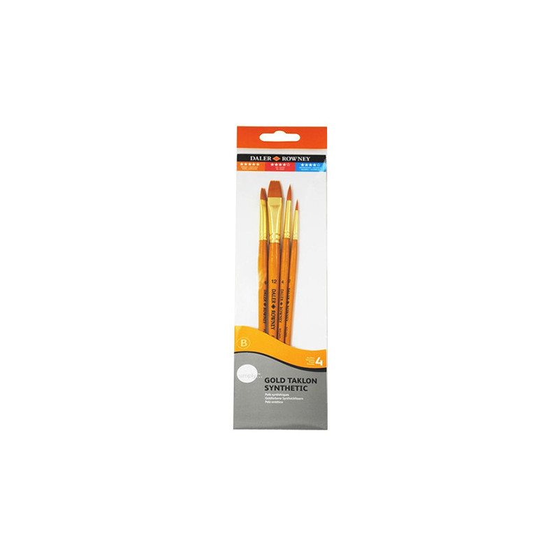 Daler Rowney set of 4 synthetic brushes