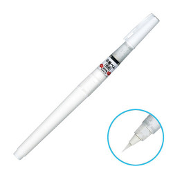 Kuretake brush pen white small white brush pen - szal art - sklep plas