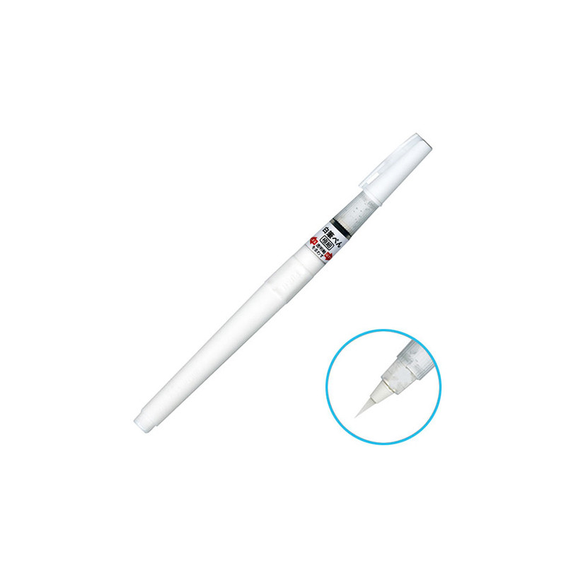 Kuretake brush pen white small biały pisak pędzelkowy - sklep plastycz