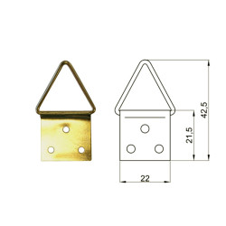 Triangular pendants for frames and canvas