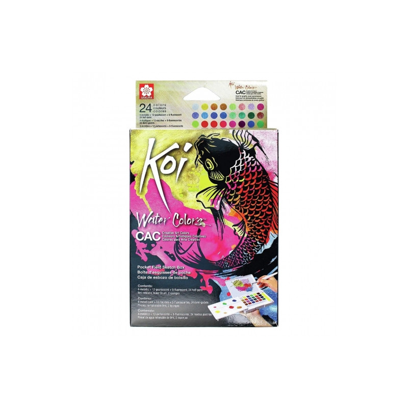 Sakura koi water colors creative art colors zestaw 24 akwareli - sklep