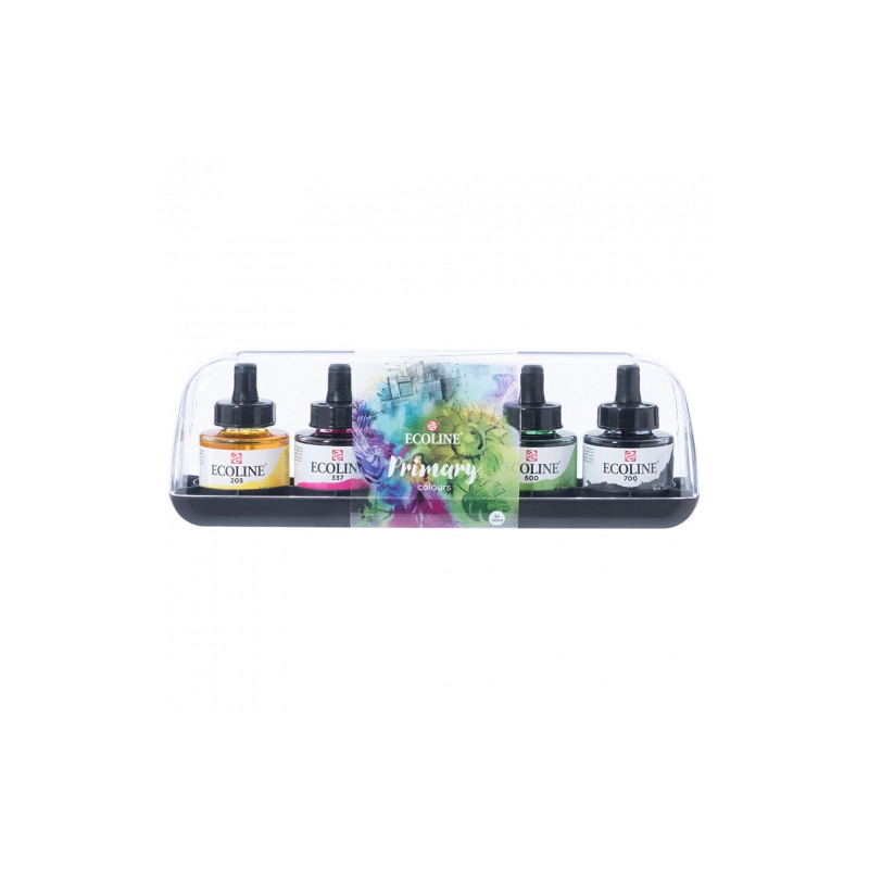 Talens ecoline primary colours faby akwarelowe 5x30ml - sklep plastycz